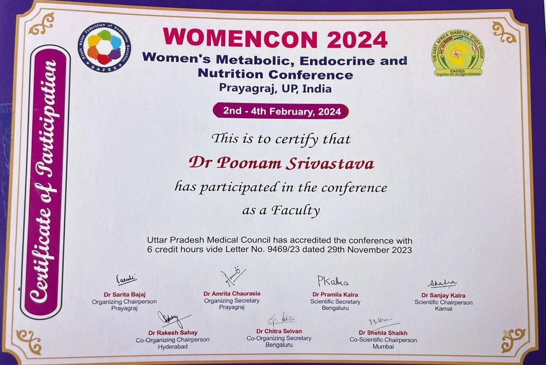 Dr poonam srivastava - certificate 5
